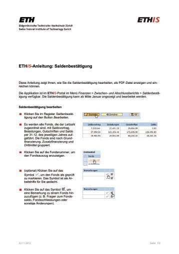 ETHIS-Anleitung: SaldenbestÃƒÂ¤tigung
