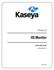 Configuring IIS Monitor - Kaseya Documentation