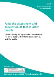 the assessment and prevention of falls in older people - National ...