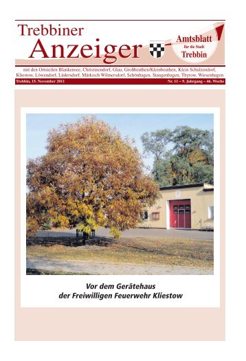 AMTSBLATT November 2011 - clauertstadt-trebbin.de