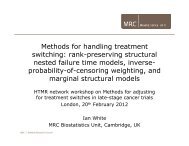 Methods for handling treatment switching - MRC Network of Hubs for ...