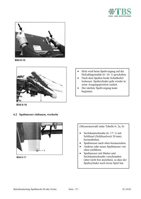 Spaltknecht 15, 20 oder 24 - Torbau Schwaben GmbH