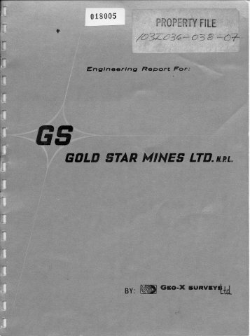 GOLD STAR MINES LTD.H.?.L. - Property File