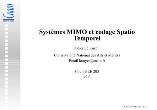 Slides MIMO - easytp.cnam.fr