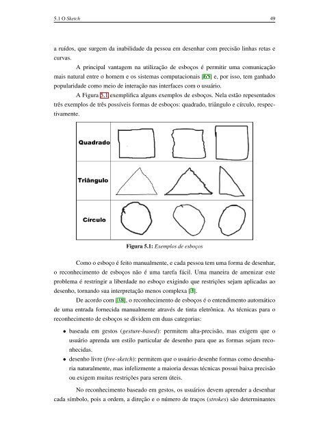 Reconhecimento de Esboços de Formas Geométricas Contidas em ...