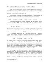 Chemical Kinetics: Iodine Clock Reaction - Moorpark College