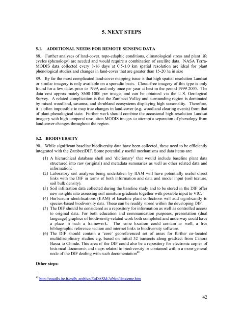 LOWER ZAMBEZI RIVER BASIN BASELINE DATA ON LANDUSE ...