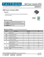 MJD44H11 SMD Power Transistor (NPN) - Taitron Components, Inc.