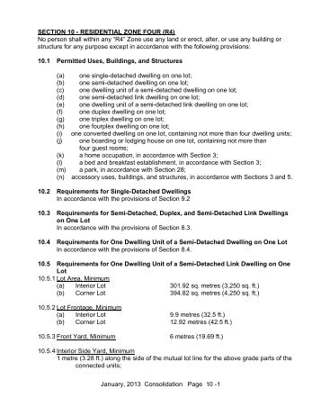 section 10 - residential zone four (r4) - Municipality of North Perth