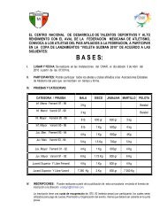 convocatoria copa lanzamientos - Atletismo en México