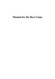 Manual for the Beer Game