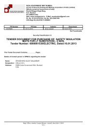 TENDER DOCUMENT FOR PURCHASE OF: SAFETY INSULATION ...