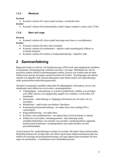 och familjeomsorgen, jämförelse med andra kommuner (pdf, nytt ...