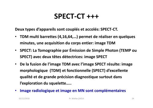 Bases physiques de l'imagerie en Médecine Nucléaire (MN)