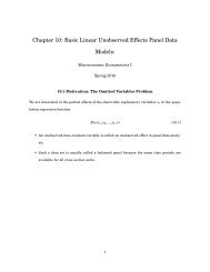 Chapter 10: Basic Linear Unobserved Effects Panel Data Models: