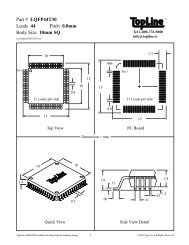 Part # LQFP44T30 Leads 44 Pitch 0.8mm Body Size 10mm SQ