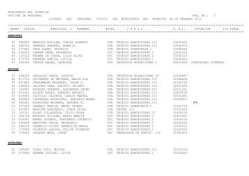 Listado del Personal FÃ­sico del MININTER PROVINCIAS al 09 ...