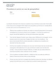 ProcÃ©dure Ã  suivre en cas de perquisition