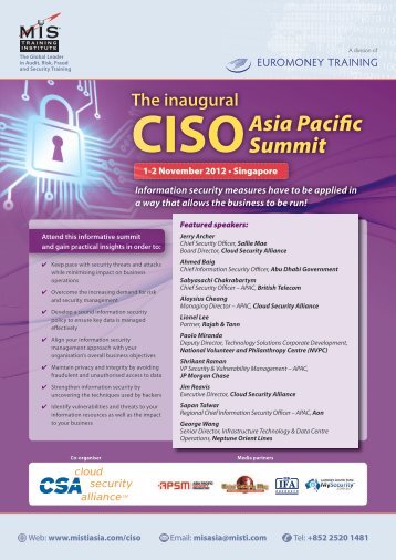 Asia Pacific Summit - Cloud Security Alliance
