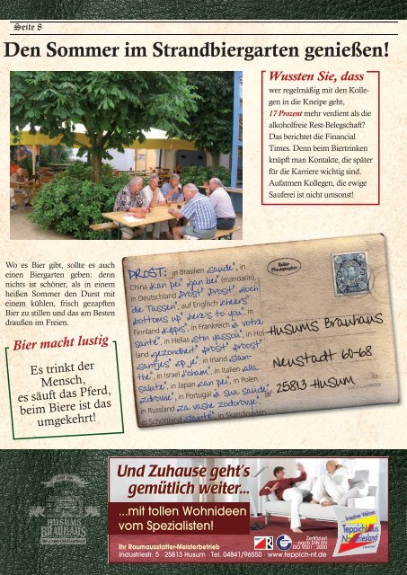 Husumer Bierzeitung - Husums Brauhaus