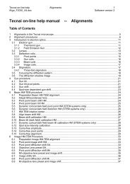 Tecnai on-line help manual -- Alignments