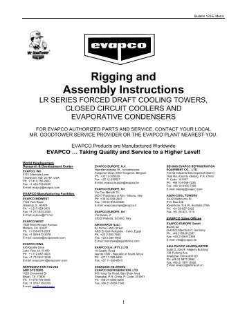 Maintenance Instructions - EVAPCO Europe NV