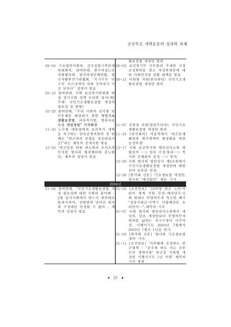 한국의 사회복지운동; 성과와 과제 - 장애인정책모니터링센터