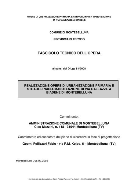 fascicolo tecnico dell'opera Via Galeazze.pdf - Halleysac.it