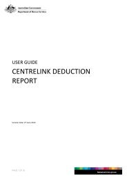 Centrelink Deduction Report - Department of Human Services