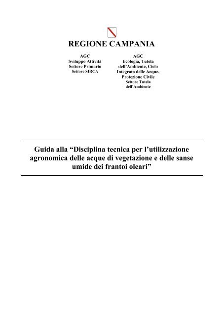 Guida alla disciplina tecnica per l'utilizzazione agronomica delle ...