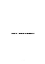 GROS THERMOFORMAGE - Tunisie industrie