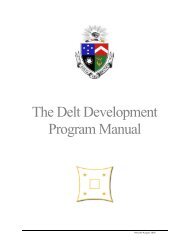 The Delt Development Program - Student Affairs