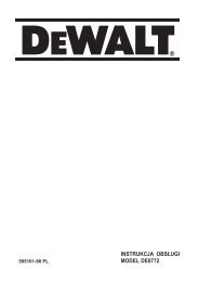 INSTRUKCJA OBSŁUGI MODEL DE0772 - Dewalt