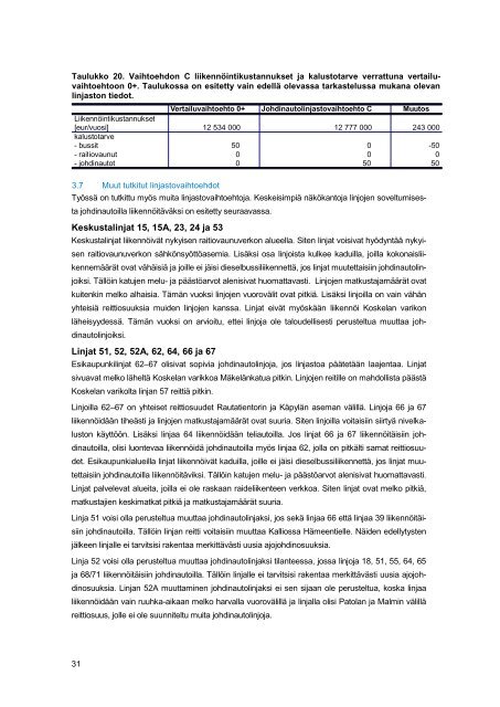 Johdinautoliikenteen hankeselvitys - HSL