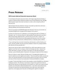 Press Release - Maidstone and Tunbridge Wells NHS Trust