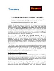 tata docomo launches blackberry curve 8520 - Tata Teleservices