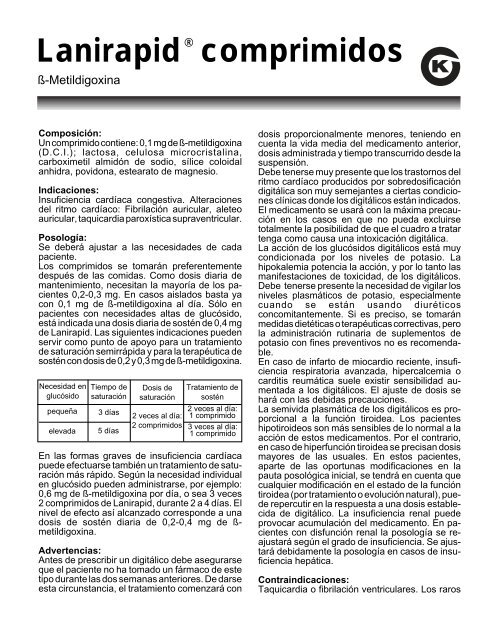 Lanirapid comprimidos - KERN Pharma