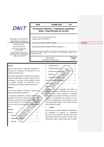 Tratamento superficial duplo - EspecificaÃƒÂ§ÃƒÂ£o de serviÃƒÂ§o