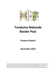 Tunduma-Nakonde Progress Report - TradeMark Southern Africa