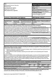 Impact Assessment - Dius.gov.uk