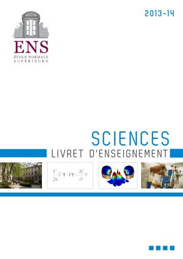 Livret des enseignements Sciences 2013-2014