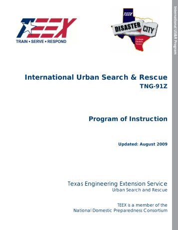 International Urban Search & Rescue - TEEX - Texas Engineering ...