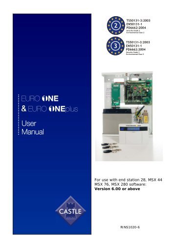 Euro One User Manual - Vigil Security Systems