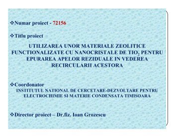 Utilizarea unor materiale zeolitice functionalizate cu nanocristale de