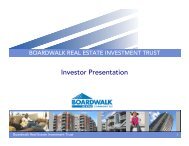 Investor Presentation September / October 2006 - Boardwalk REIT