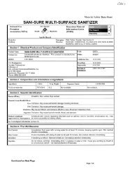 sani-sure multi-surface sanitizer - Material Safety Data Sheet