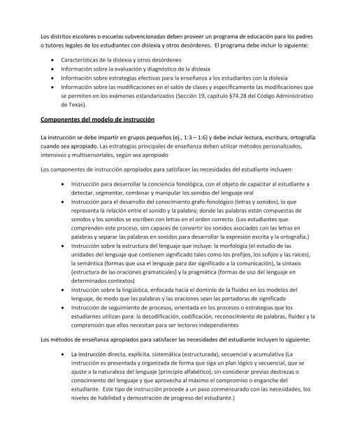 MANUAL SOBRE LA DISLEXIA - Region 17