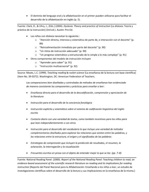 MANUAL SOBRE LA DISLEXIA - Region 17