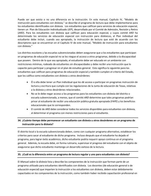 MANUAL SOBRE LA DISLEXIA - Region 17