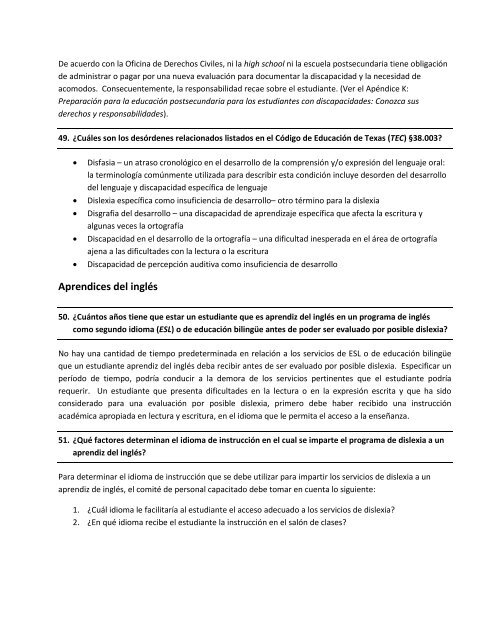 MANUAL SOBRE LA DISLEXIA - Region 17